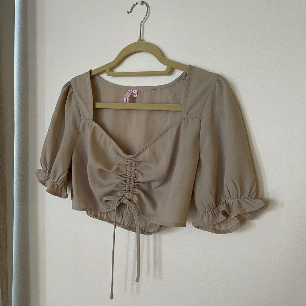 Cropped Milkmaid Top